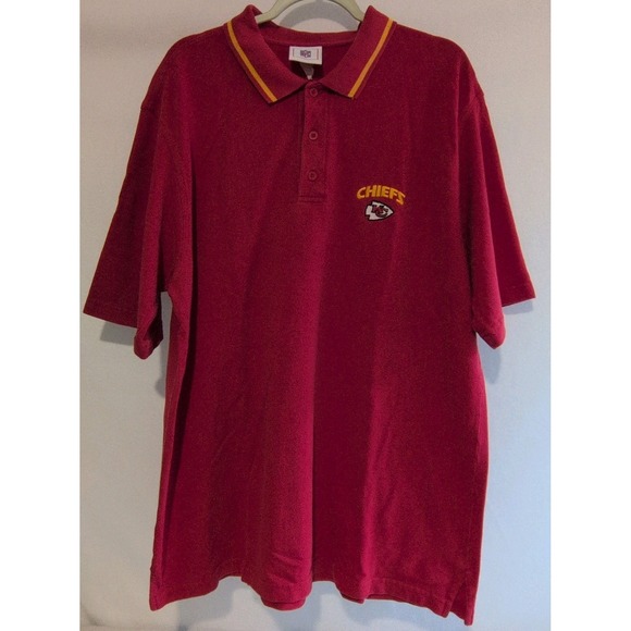 NFL Other - NFL Kansas City Chiefs Polo Shirt Red Yellow Football National League See Photos